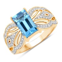 Anello in oro con Topazio Marambaia (SUHANA)