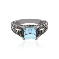 Anello in argento con Topazio Blu Cielo