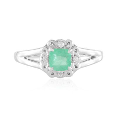 Anello in argento con Smeraldo Russo (Adela Silber)