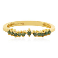 Anello in argento con Diamante Verde I3