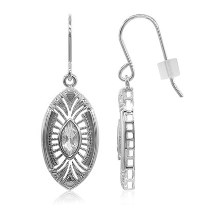 Orecchini in argento con Topazio Bianco