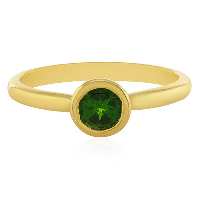 Anello in argento con Diopside Russo