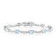 Bracciale in argento con Topazio Blu Cielo