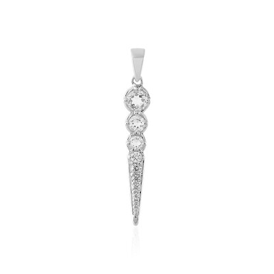 Ciondolo in argento con Quarzo Bianco