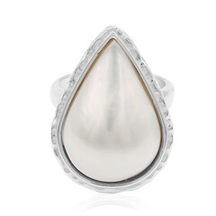 Anello in argento con Perla Mabe (TPC)
