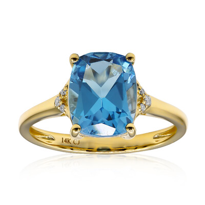 Anello in oro con Topazio Blu Svizzero (CIRARI)