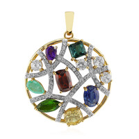 Ciondolo in oro con Diopside Russo (Adela Gold)