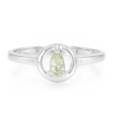 Anello placcato in platino con Tormalina Paraíba