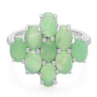 Anello in argento con Crisoprasio Imperiale