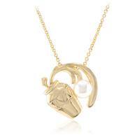 Collana in argento con Perla d'Acqua Dolce Bianca