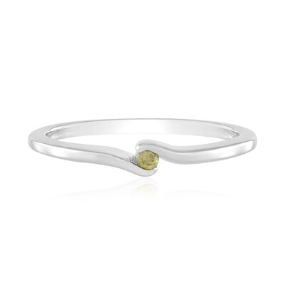 Anello in argento con Diamante Giallo I3
