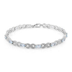 Bracciale in argento con Topazio Blu Cielo