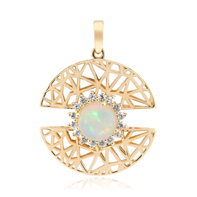 Ciondolo in oro con Opale di Welo AAA (Ornaments by de Melo)