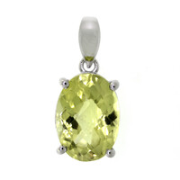 Ciondolo in argento con Quarzo Ouro Verde