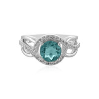 Anello in argento con Fluorite Petrolio del Belgio
