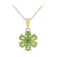 Collana in argento con Peridoto della Birmania