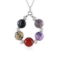 Collana in argento con Agata Rossa