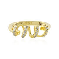 Anello in argento con Diamante I4 (J)