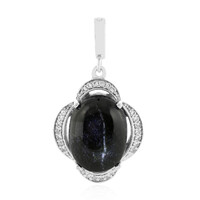 Ciondolo in argento con Diopside Stellato d'India