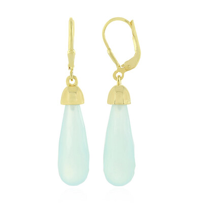 Orecchini in argento con Calcedonio Acqua