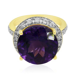Anello in oro con Ametista Uruguay
