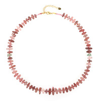 Collana in argento con Quarzo Fragola