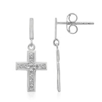 Orecchini in argento con Topazio Bianco