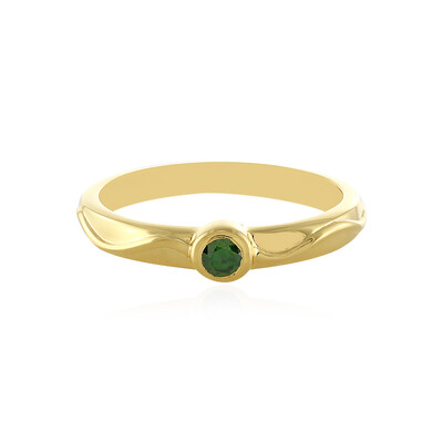 Anello in argento con Diamante Verde I3