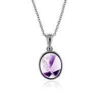 Collana in argento con Ametista Chevron
