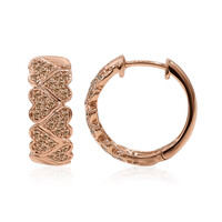Orecchini in oro con Diamante Rose de France SI1 di Argyle