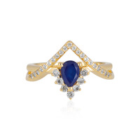 Anello in argento con Spinello Blu Royal