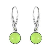 Orecchini in argento con Ambra Verde Colombiana
