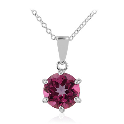 Collana in argento con Topazio Rosa