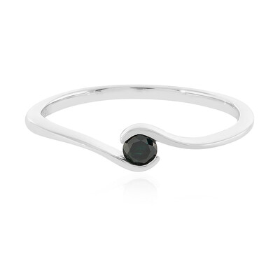 Anello in argento con Diamante Blu I3