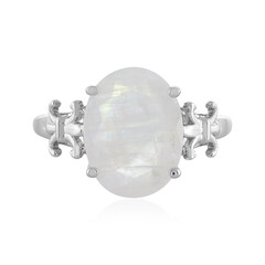 Anello in argento con Pietra di Luna Arcobaleno
