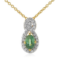 Collana in argento con Cianite Menta