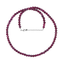 Collana in argento con Rubino del Madagascar