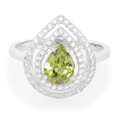 Anello in argento con Crisoberillo Brasiliano