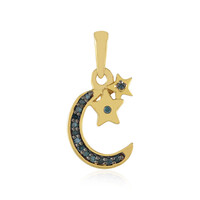 Ciondolo in argento con Diamante Blu SI1
