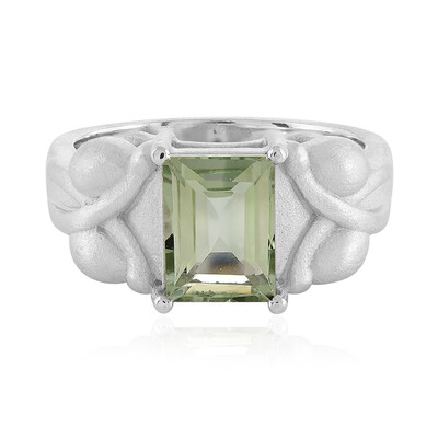 Anello in argento con Ametista Verde