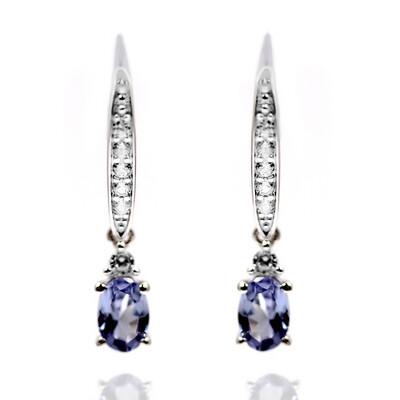 Orecchini in argento con Tanzanite (non riscaldata)