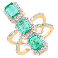 Anello in oro con Smeraldo Etiope (SUHANA)
