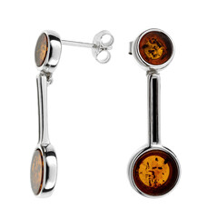 Orecchini in argento con Ambra Baltica