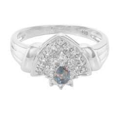 Anello in argento con Granato Cangiante del Madagascar