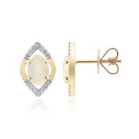 Orecchini in oro con Opale Bianco Brasiliano