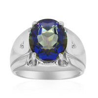Anello in argento con Quarzo Mistico Blu