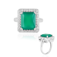 Anello in argento con Onice Verde