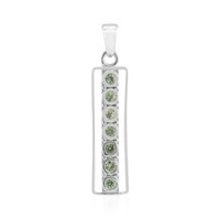 Ciondolo in argento con Zaffiro Verde di Tuléar  (Pallanova)
