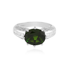 Anello in oro con Diopside Russo