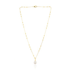 Collana in argento con Perla d'Acqua Dolce Bianca